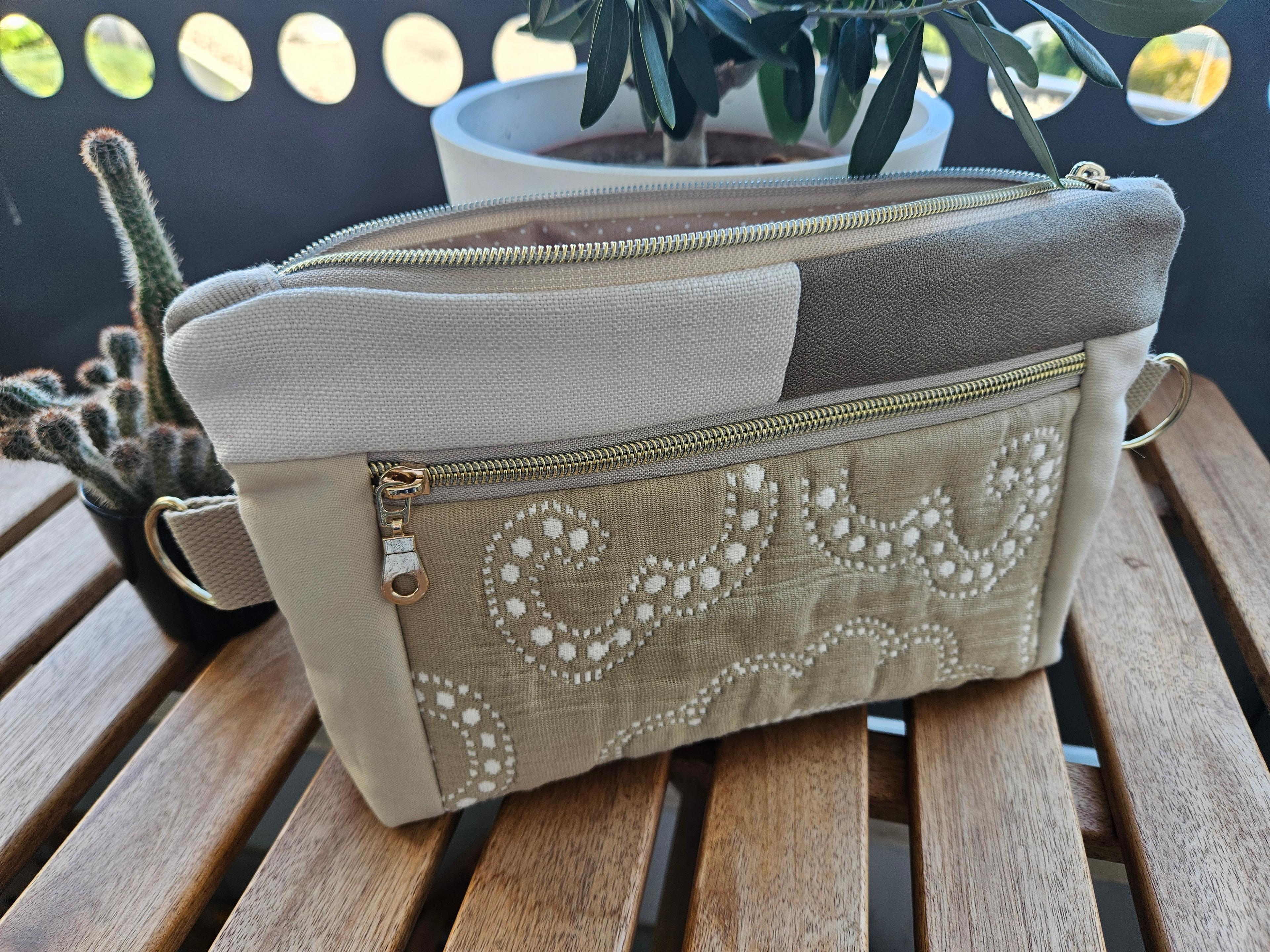Beige Folk Belt Bag